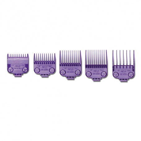 Andis Magnetic Combs 5-Piece Guide Set - Purple (01410)