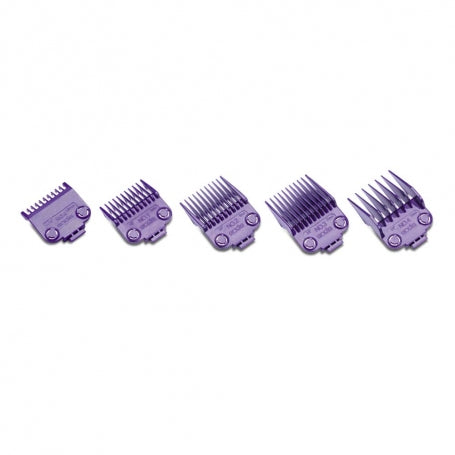 Andis Magnetic Combs 5-Piece Guide Set - Purple (01410)