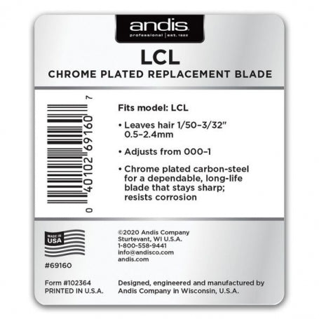 Andis LCL Chrome Plated Replacement Blade - Size 000 -1 (69160)