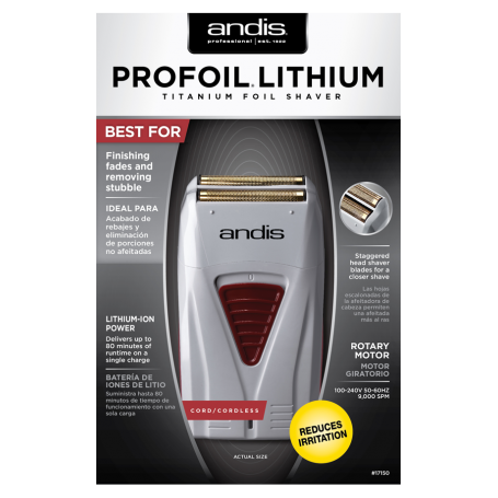 Andis ProFoil Lithium Titanium Foil Shaver - Grey (17150)