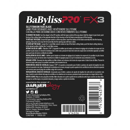 BaByliss PRO DLC/Titanium Fade Blade (FX903G)