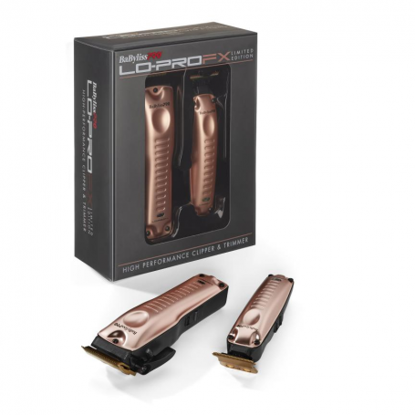 BaByliss PRO Lo-Pro Limited Edition High Performance Clipper & Trimmer Collection Set - Rose Gold (FXHOLPKLP-RG)