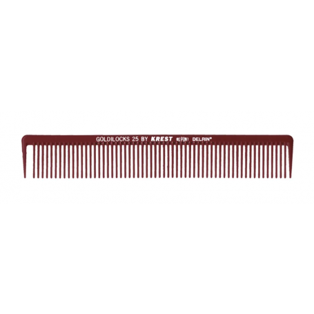 Krest Goldilocks Heat Resistant 7 1/2" Taping/Barber Burgundy Comb (G25)