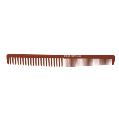 Krest Heat-Resistant Dual-Tapering Barber Bone Comb - 7 1/4" (BO602)