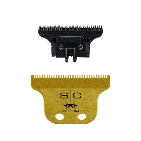 StyleCraft Classic Gold X-Pro Fixed Replacement Trimmer Blade w/DLC Deep Tooth Cutter (SC516G)