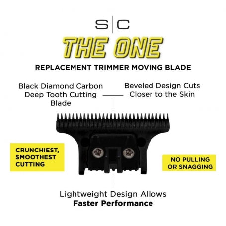 StyleCraft The One Moving Black Diamond Carbon DLC Deep Tooth Trimmer Blade (SC532B)